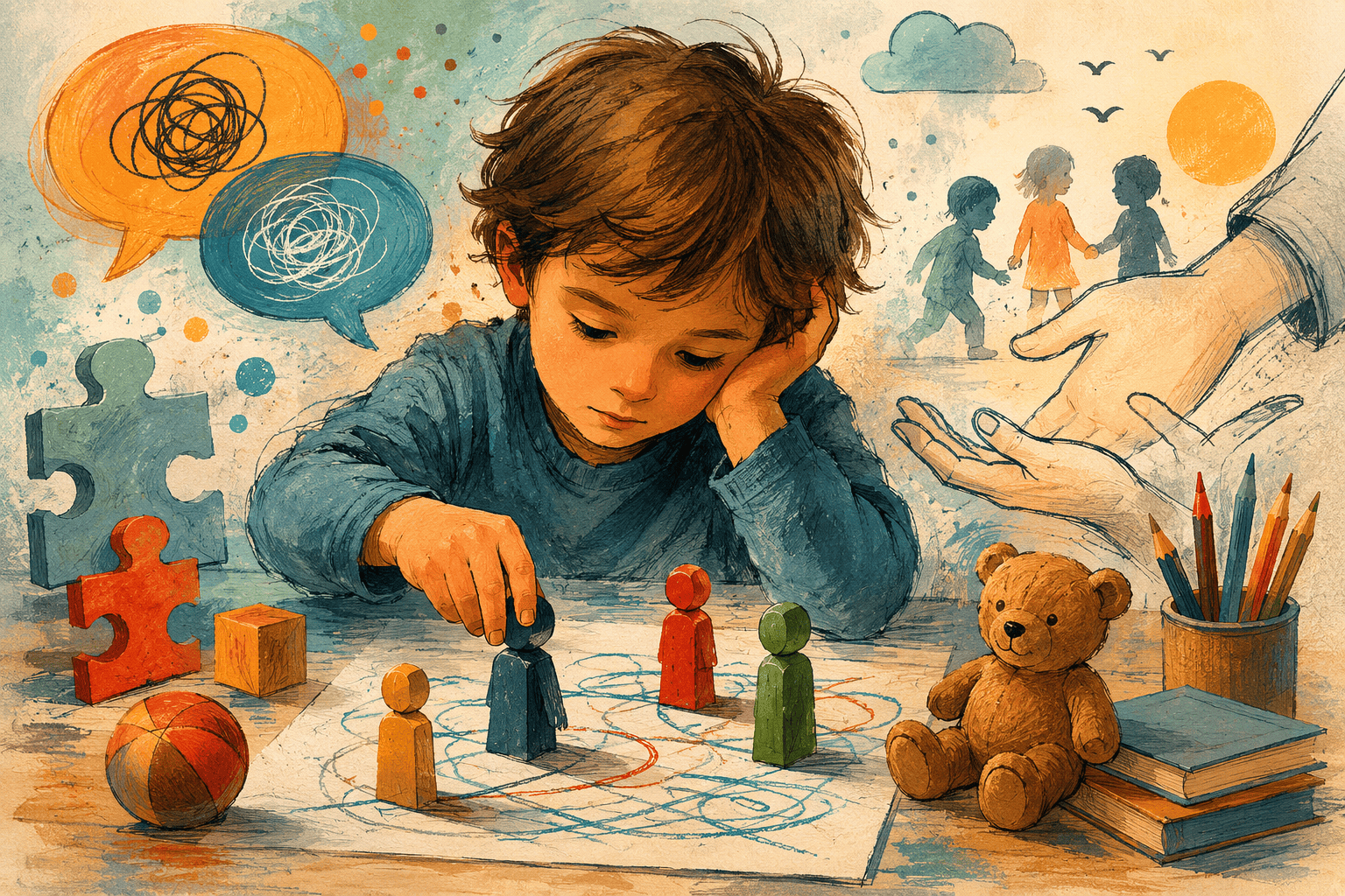 Ilustración simbólica sobre clínica infantil