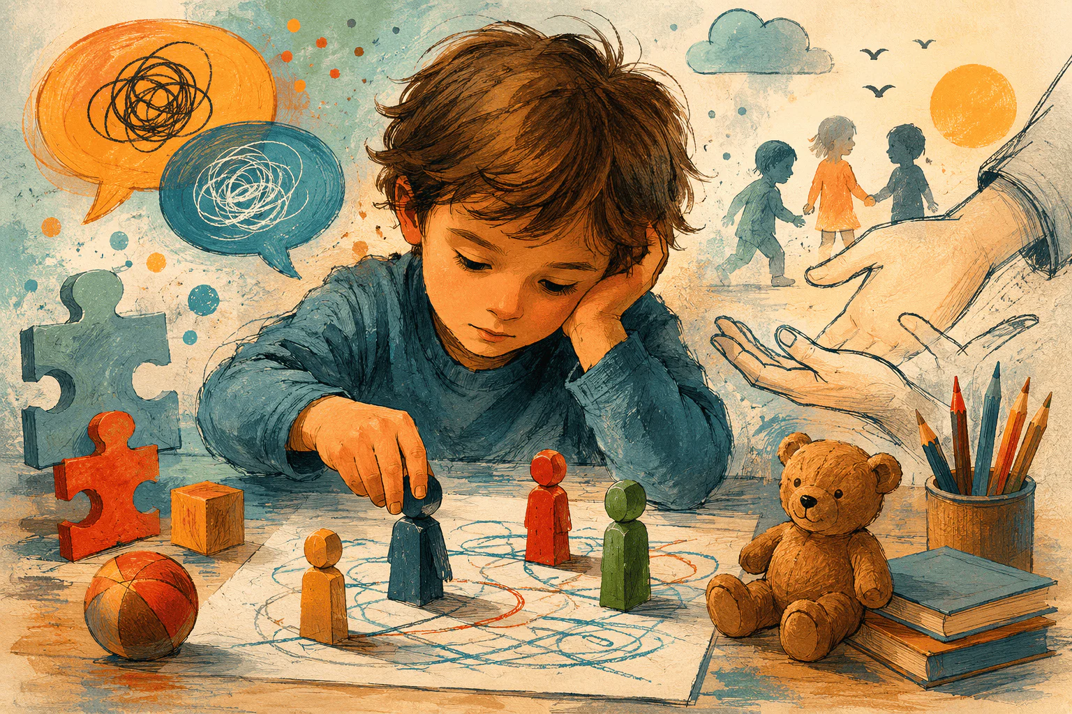 Ilustración simbólica sobre clínica infantil