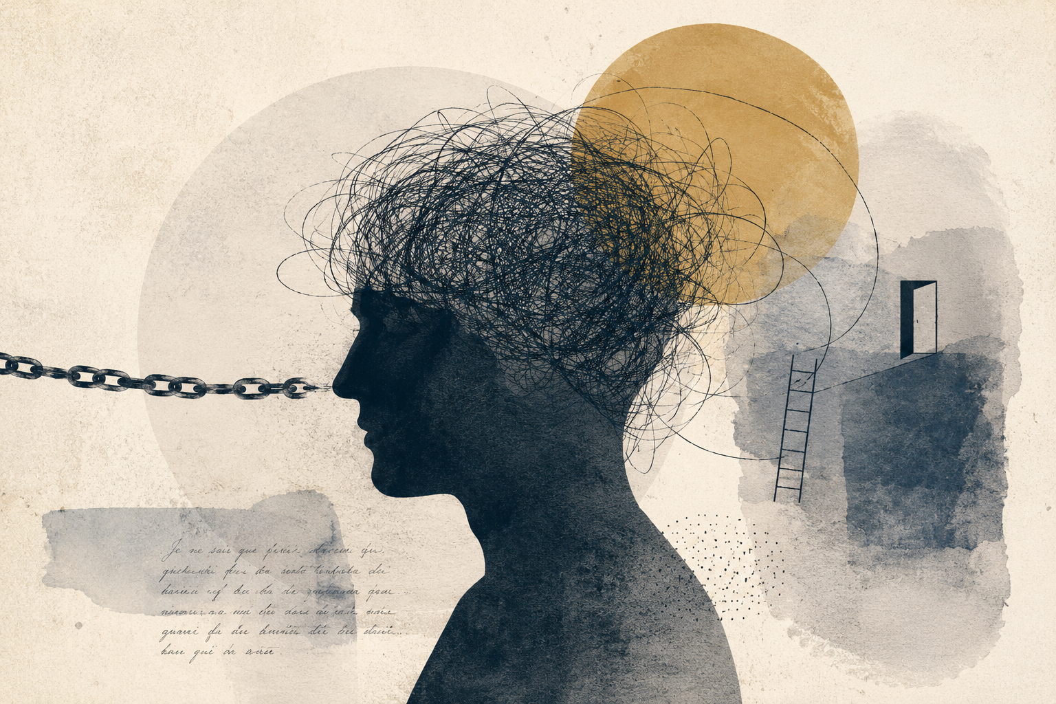 Ilustración simbólica sobre la neurosis