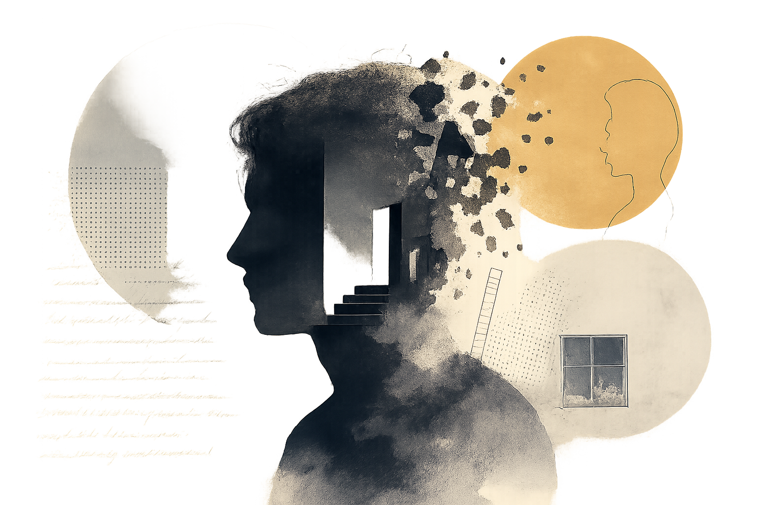 Ilustración simbólica sobre la psicosis