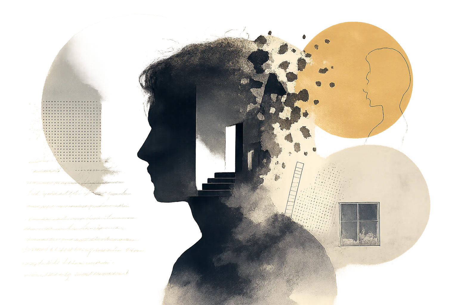 Ilustración simbólica sobre la psicosis